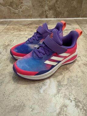Adidas Kids Size 11 Purple, Pink & Blue Athletic Sneakers